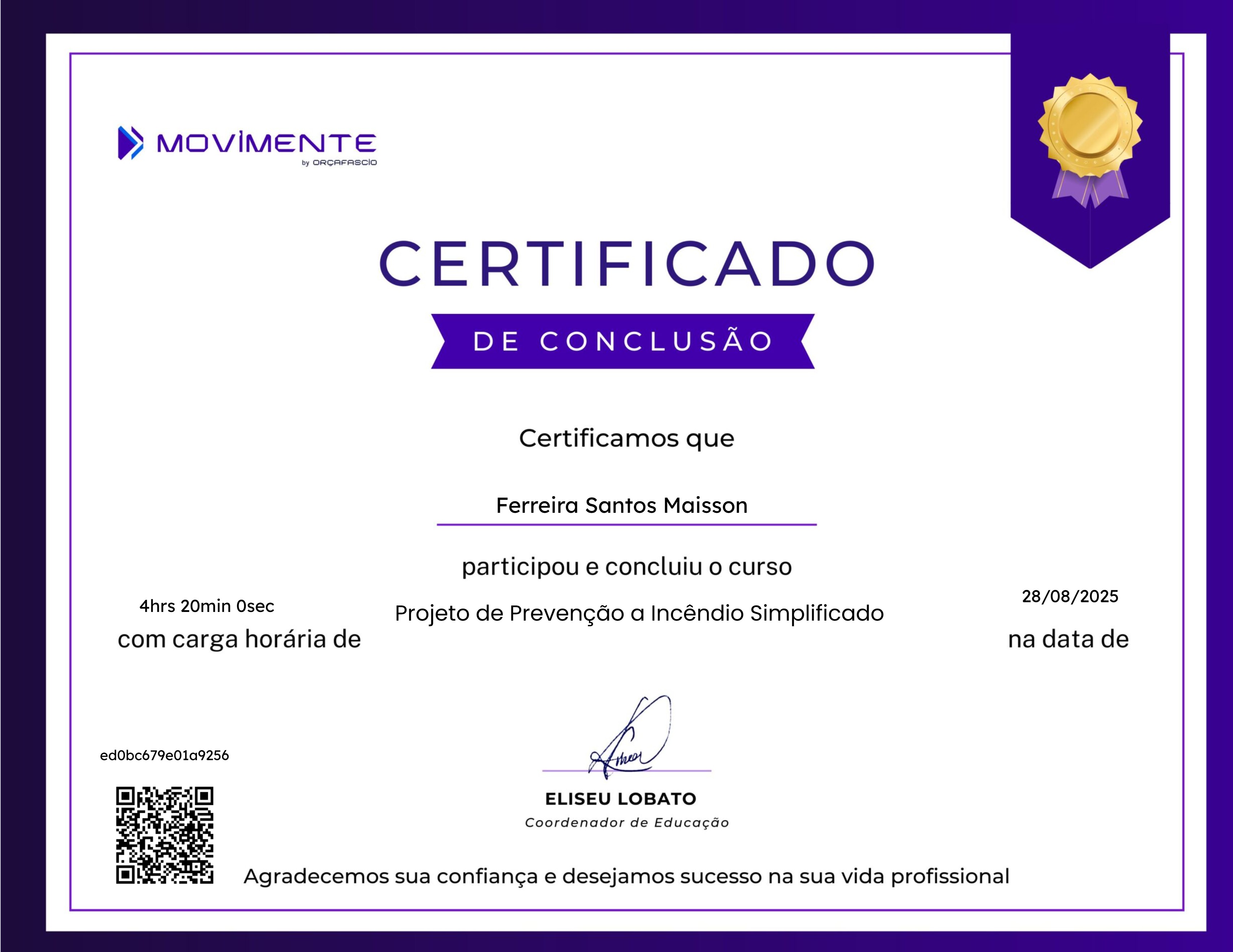 Projeto de Prevenção a Incêndio Simplificado